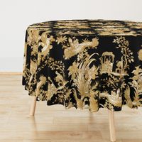 Chinoiserie Toile ~ Gilt on Black 