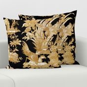 Chinoiserie Toile ~ Gilt on Black 