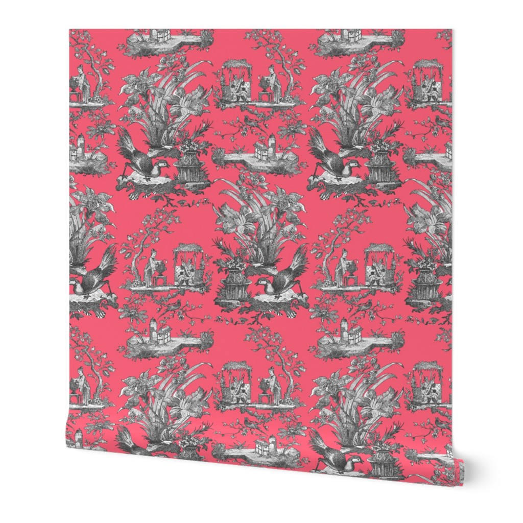 Chinoiserie Toile ~ Royal Scandal Wallpaper | Spoonflower