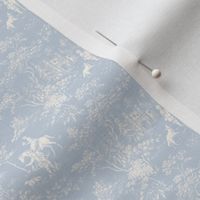 The Grand Hunt Toile ~ Versailles Fog and White 