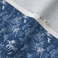 The Grand Hunt Toile ~ Lonely Angel Blue and White 