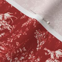 The Grand Hunt Toile ~ Turkey Red and White