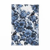 Mid Century Modern Floral Cocktail ~ Lonely Angel Blue and White 