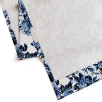 Mid Century Modern Floral Cocktail ~ Lonely Angel Blue and White 