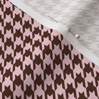 The Houndstooth Check ~ Pink & Brown ~ Wee 