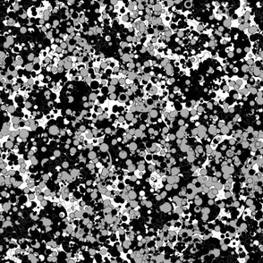 FIZZ BUBBLES BLACK AND WHITE WINTER ABSTRACT PSMGE