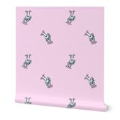 KiniArt Italian Greyhounds On Pink