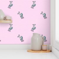 KiniArt Italian Greyhounds On Pink