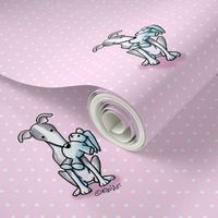 KiniArt Italian Greyhounds On Pink