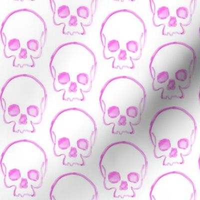 Light Fuschia Skull Print