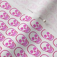 Pink Skull Doodle Print