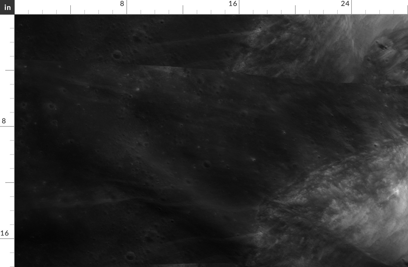 Fresh Crater on the Moon - horizontal