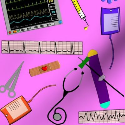 Dialysis Nurse Tools Theme Pink