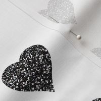 Black Glitter Hearts