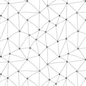  Triangular irregular hand drawn black&white grid