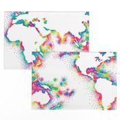 jumbo rainbow world map (40.5"x18")