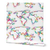 jumbo rainbow world map (40.5"x18")