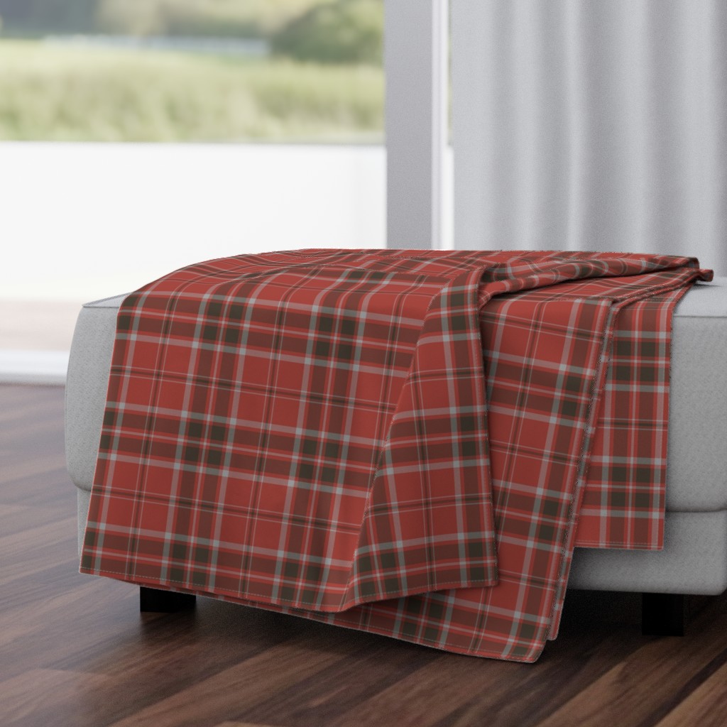 MacDonald red tartan, 6",  weathered colors