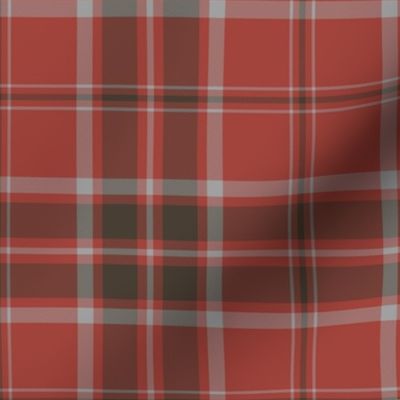 MacDonald red tartan, 6",  weathered colors
