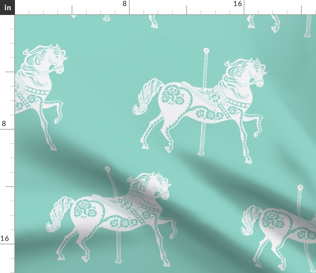 Carousel Parade in Sweet Seafoam