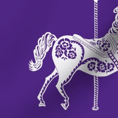 Carousel Horse in Popular Purple