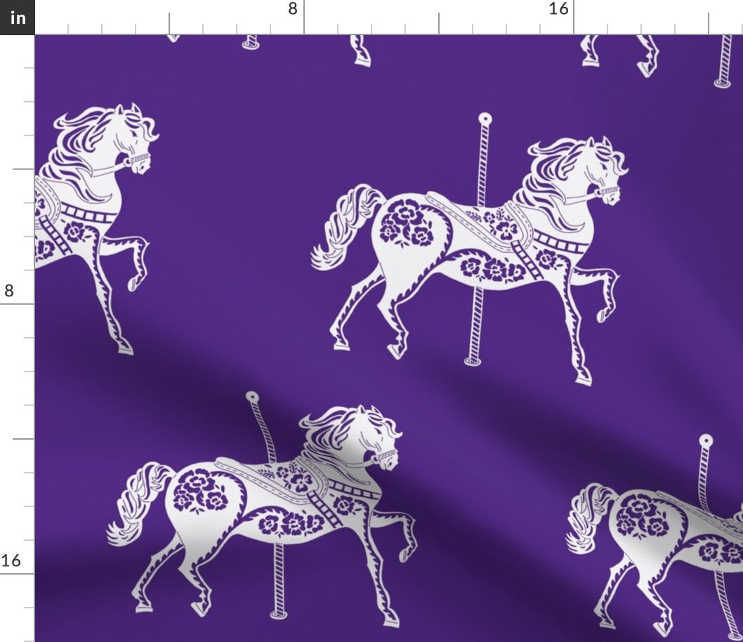 Carousel Horse in Popular Purple