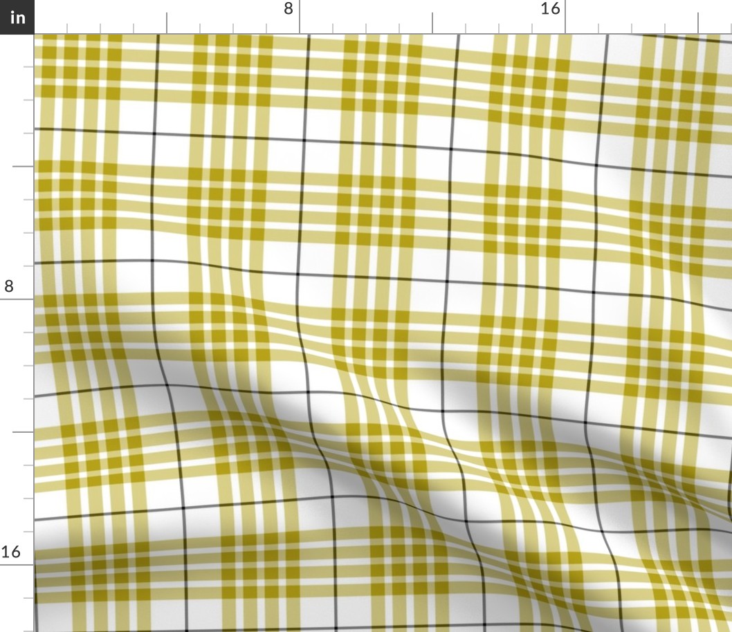 Buchanan dress yellow tartan, 4"