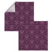 Orchid and Plum Skull Damask