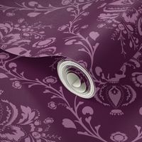 Orchid and Plum Skull Damask