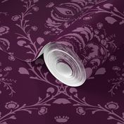 Orchid and Plum Skull Damask