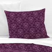 Orchid and Plum Skull Damask