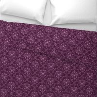 Orchid and Plum Skull Damask