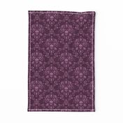 Orchid and Plum Skull Damask