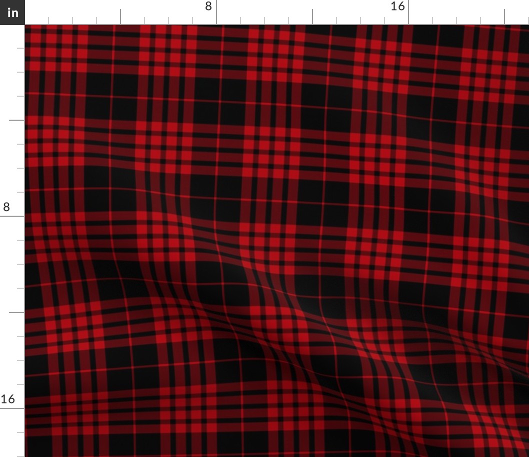 Cameron black and red tartan variant,  4" 