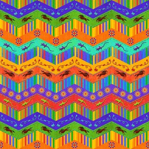 Southwest Embroidered Zigzag
