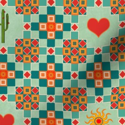 Southwest Patchwork Cheater Quilt