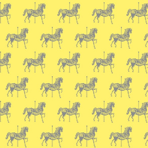 Carousel Horse in Miniature Mellow Yellow-ch