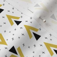 chevron triangle // mustard plus sign kids nursery baby