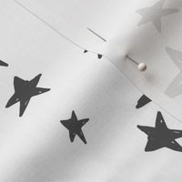 stars // charcoal and white nursery fabric stars white and grey design andrea lauren fabric