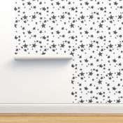 stars // charcoal and white nursery fabric stars white and grey design andrea lauren fabric