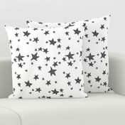stars // charcoal and white nursery fabric stars white and grey design andrea lauren fabric