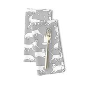 cats // grey cat cute pet cat fabric for cat ladies