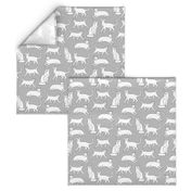 cats // grey cat cute pet cat fabric for cat ladies