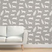 cats // grey cat cute pet cat fabric for cat ladies