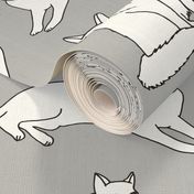 cats // grey cat cute pet cat fabric for cat ladies