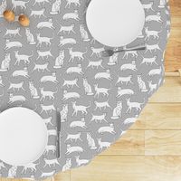 cats // grey cat cute pet cat fabric for cat ladies