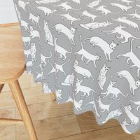 cats // grey cat cute pet cat fabric for cat ladies