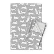 cats // grey cat cute pet cat fabric for cat ladies