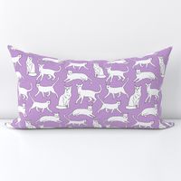 cats // purple cat lady cute cat fabric for girls sweet kittens