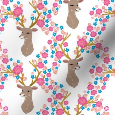 deer with flowers // antlers floral antlers flower antlers doe deer cute flowers spring florals